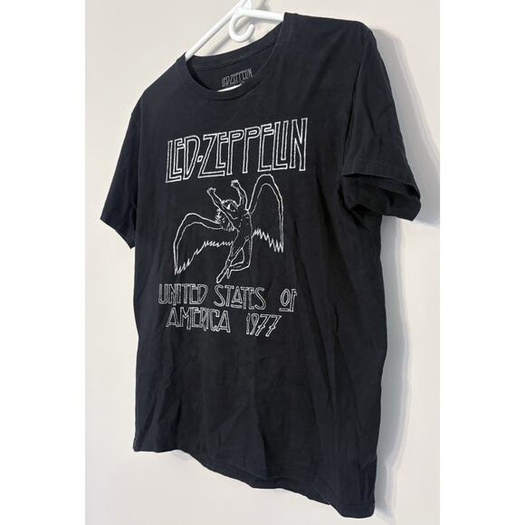Led Zeppelin United States Of America 1977 Tour Black T Shirt Size Medium - Picture 2 of 5